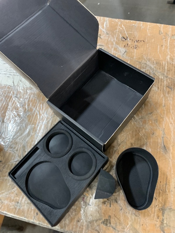 Photo 1 of **MISSING INSERT**Normcore Espresso Tamping Station, 51mm 54mm Compact Tamping Station, Barista Corner Tamping Mat With Portafilter Stand, Coffee Tamper Holder Pad, Black