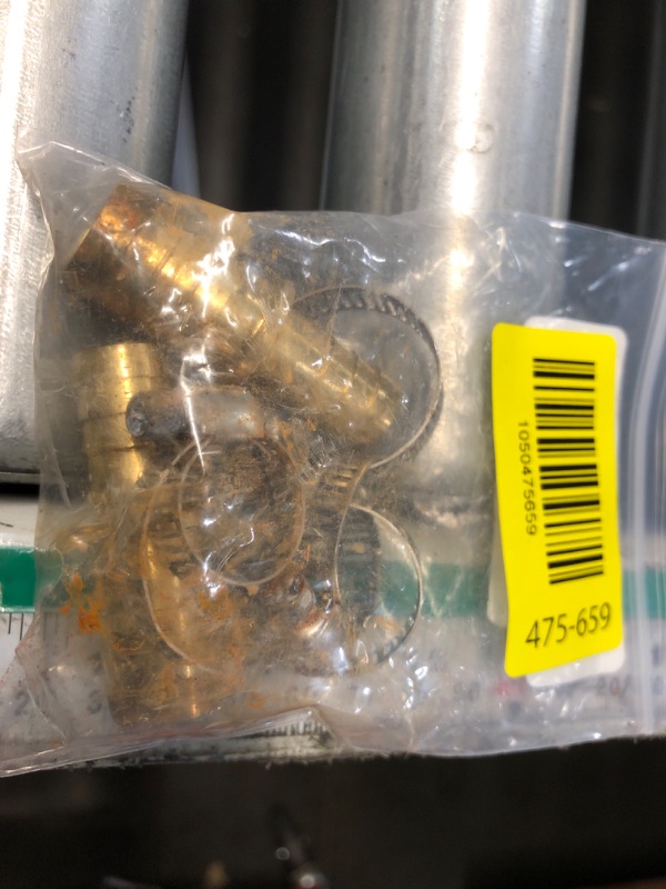 Photo 1 of ***DAMAGED - SEE NOTES/PICTURES***Metaland Brass Hose Barb Reducer, 5/8" to 1/2" Hose ID, Reducing Barbed Hose Splicer Mender Coupler Warter Fuel Air (Pack of 2)