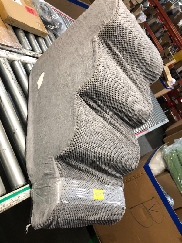 Photo 1 of ***DAMAGED - SEE NOTES/PICTURES*** PAWSCRAT Pet Stairs for Dogs 4-Step, 19.6" H Pet Stairs for High Bed, Couch Sofa & Chair, 30D Material Soft Foam Dog Steps with Non-Slip Bottom Surface Removable Washable Cover, Grey