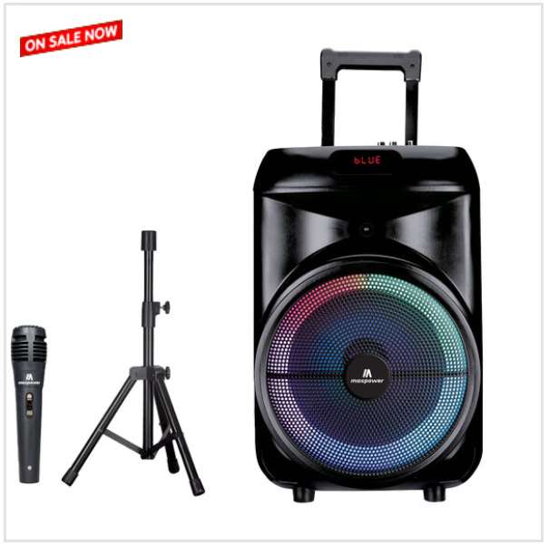 Photo 1 of ***MISSING PARTS***

Max Power Rumble 12" Woofer Bluetooth Trolley Speaker with Stand