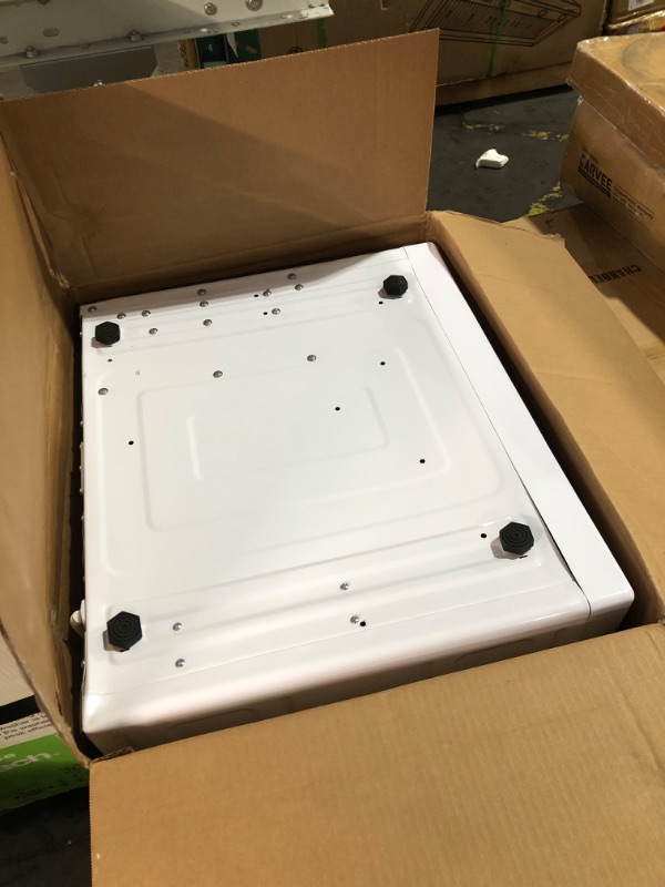 Photo 1 of ***DAMAGED - SEE NOTES/PICTURES***BLACK+DECKER 3.0 Cu. Ft. Portable Washer, 26.5 lb. Capacity Washing Machine, 6 Cycles, Quick Connect Sink Adapter and Drain Hose Included, Transparent Lid & LED Display, BPW30MW, White