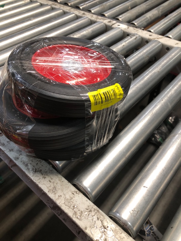 Photo 1 of ***PARTIAL SET - PRICE ADJUSTED*** 4 PCS 8 x 1.75 Inch Solid Rubber Tire, Black Red Solid Rubber Wheels with 1/2 Inch Axle, Hand Truck Replacement Wheels for Garden Carts, Wheelbarrows