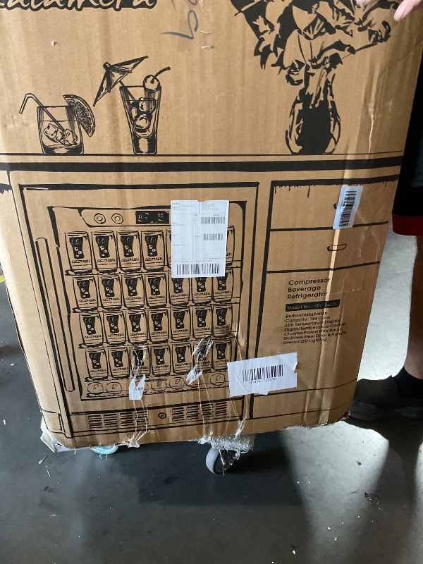 Photo 1 of ** TRUCK TRAILER PICK UP ONLY ***24 Inch Under Counter Beverage Fridge -Max 164Cans Capacity Drink cooler,Wide 24''Perfectly for Built in Space, Adjustable shelves for any size beverage/beer/soda Transparent door Refrigerator