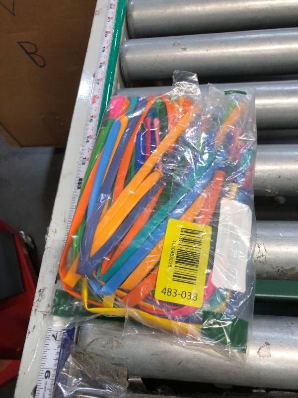 View 2 of ***MISSING SEVERAL BALLOONS FROM SET***Voircoloria 100Pcs 260 Balloons Rainbow Long Balloons for Balloon Garland Thickening Skinny Latex Twisting Animals Modeling Christmas Birthday Wedding Party Decorations