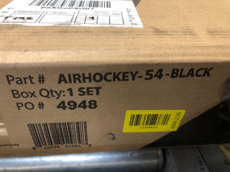 Photo 1 of ***FACTORY SEALED - OPENED FOR INSPECTION*** GoSports 54 Inch Air Hockey Arcade Table for Kids & Adults - Oak or Black - Includes 2 Pushers, 3 Pucks, AC Motor, and LED Scoreboard