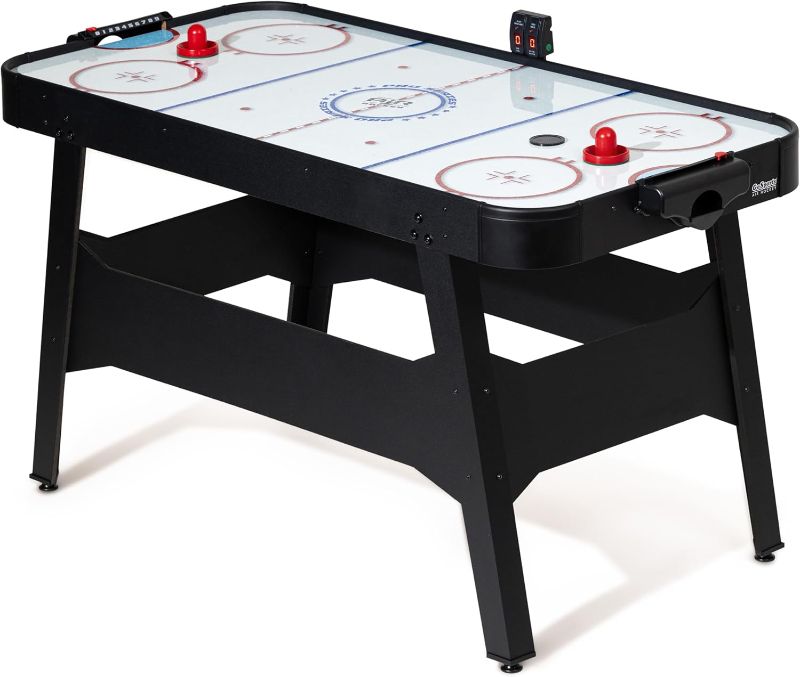 Photo 1 of ***FACTORY SEALED - OPENED FOR INSPECTION*** GoSports 54 Inch Air Hockey Arcade Table for Kids & Adults - Oak or Black - Includes 2 Pushers, 3 Pucks, AC Motor, and LED Scoreboard