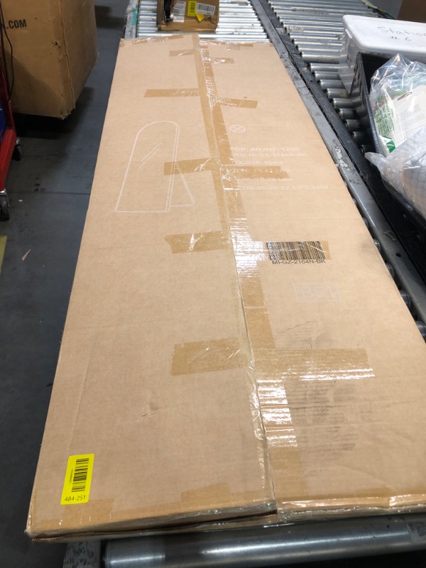 Photo 1 of ***FACTORY SEALED - OPENED FOR INSPECTION*** DUMOS Arched Full Length Mirror with Stand 64"x21" Floor Standing Aluminum Frame for Bedroom Body Hanging Leaning Modern Simple Home Decor Shatter-proorf Nano Glass Wall Living Room Cloakroom Black
