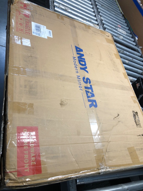 Photo 1 of ***FACTORY SEALED - OPENED FOR INSPECTION*** ANDY STAR Hand-Forged Black Bathroom Mirrors for Wall, 30x40 Inch Vintage Solid Steel Metal Frame Bathroom Vanity Mirror, Antique Rounded Rectangle Wall Mirror, Hangs Horizontally or Vertically