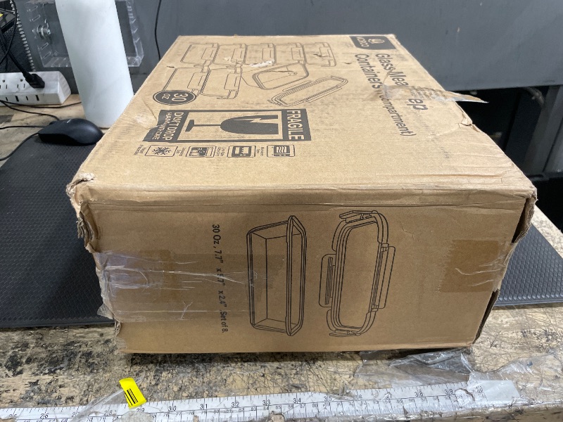 Photo 1 of [8-Pack,30 oz]Glass Meal Prep Containers,Glass Food Storage Containers,Airtight lunch Containers with Lids, Microwave, Oven, Freezer and Dishwasher