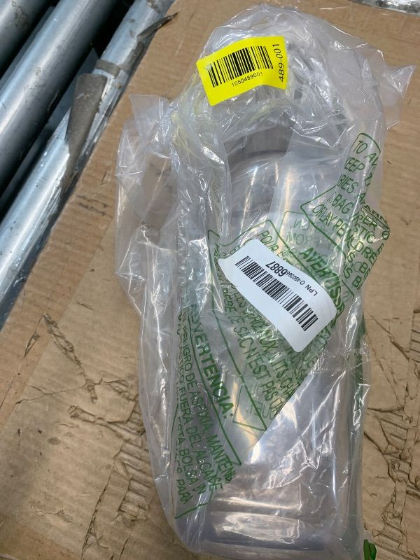 Photo 1 of ***MINOR DAMAGE***Blue Sky Square Clear Plastic Pitcher 54oz with White Lid - 1 Count | Elegant Serveware Perfect for Parties, Picnics and Gatherings