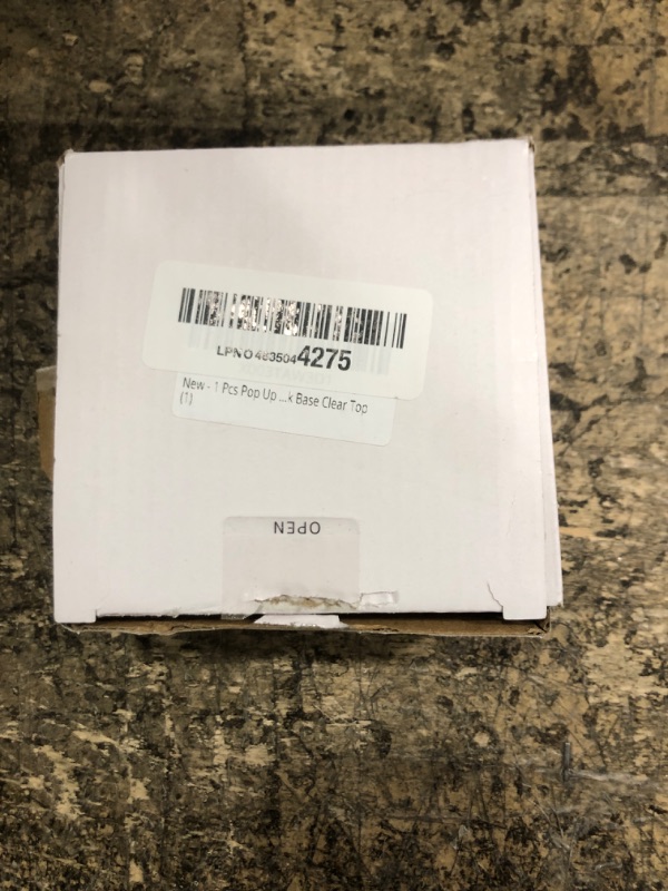 Photo 1 of 1 Pcs Pop Up Sticky Note Dispenser Sticky Note Holder Pop Up Note Dispenser Transparent Top for 3 x 3 Inch Sticky Notes School Office Home Store Black Base Clear Top (1)