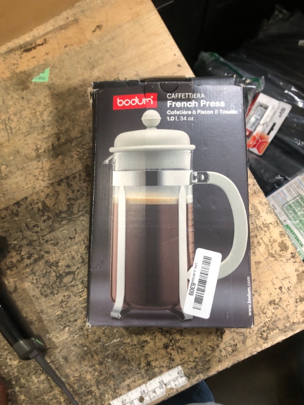 View 2 of ***MISSING PARTS***
Bodum 34oz Caffettiera French Press Coffee Maker with Reusable Stainless Steel Filter, BPA-Free Plastic Carafe, Bubblegum Pink