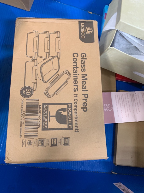 Photo 1 of [5-Packs, 30 Oz] Glass Meal Prep Containers with Snap Locking Lids Glass Food Containers,Airtight Lunch Container,Microwave, Oven, Freezer and Dishwasher