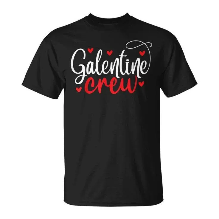 Photo 1 of ** LOOKS LIKE WOMENS / POSSIBLY RUNS SMALL ** Galentine's Day Crew T-Shirt L