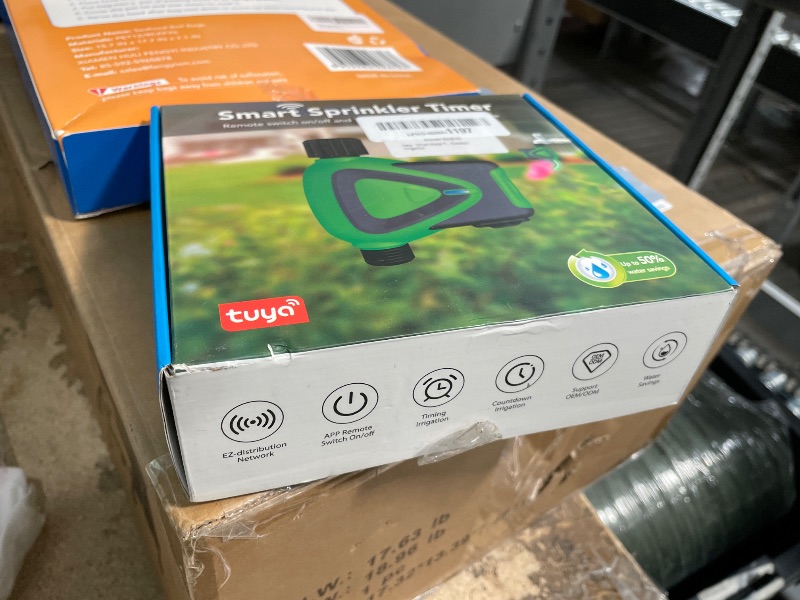 Photo 1 of *REQUIERES HUB/ NOT INCLUDED* Water Timer for Garden Hose, Smart Hose Sprinkler Timer with Tuya/Smart Life App(Zigbee Connection), GreenVation Plant Automatic Watering System for Yard Outdoor Irrigation (Green Zigbee) (ZB Green)
