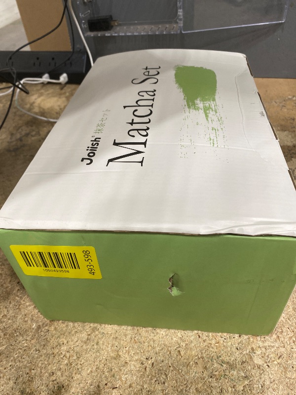 Photo 1 of **One item missing** Joiish Matcha Whisk Set, Matcha Kit 10-Pcs, Bamboo Whisk and Ceramic Bowl with Spout & Measuring Spoon & Cup, Japanese Ceremony Matcha Tea Making Tools, Light Green