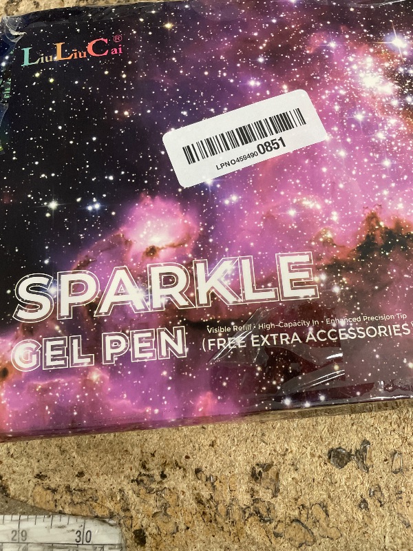 Photo 1 of ***MISSING PIECES*** LIULIUCAI 24 Colors Retractable Glitter Gel Pens, Large Capacity Metallic Sparkle Gel Ink Pens &1.0 mm Fine Tip, Colored Glitter Pens for Adult Coloring Book Drawing Note Taking Writing Doodling