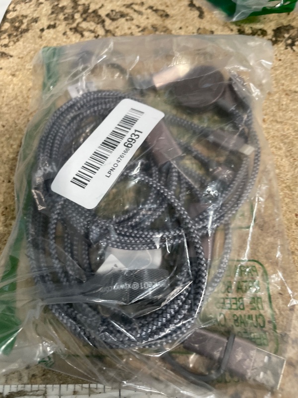 Photo 1 of 2Pack Multi Charging Cable Cord for Travel Vacation Essentials,Apple Watch Charger,iPhone 17 Charger,[3-in-2] USB A/Type C/Lightning Cable for iWatch,iPhone 17-11,Xbox Series X&S,Airpods,Home,Office