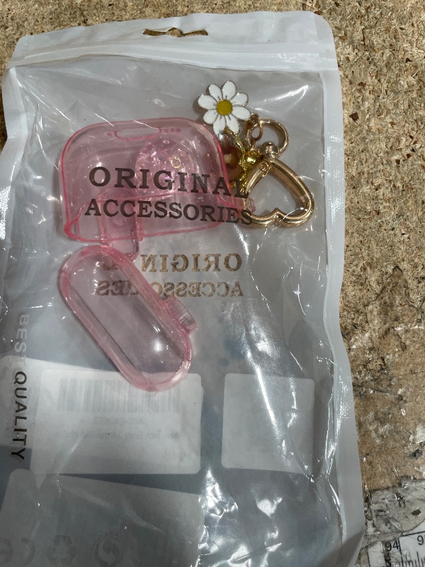 Photo 1 of (with Safety Lock) Clear Case Compatible with Airpods 4 Cases 2024 Women, Cute Soft TPU Transparent AirPods 4th Generation Cases iPods 4 Earbuds Case Girl Strawberries Keychain for Airpod iPod 4th Gen