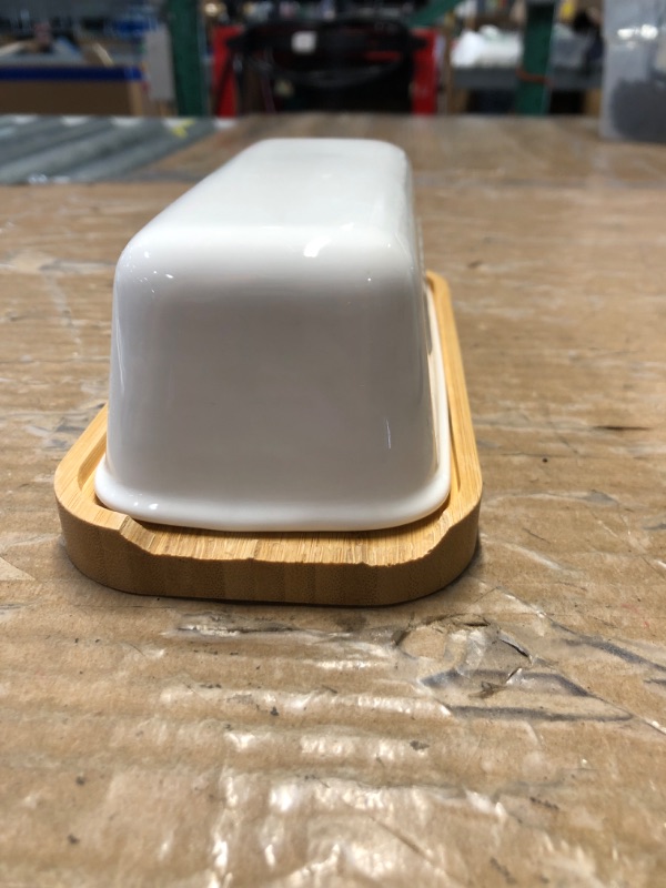 Photo 1 of ***DAMAGED***KIVY Ceramic butter dish with airtight lid that keeps butter soft - For countertop and refrigerator door shelf - Butter dish ceramic - Butter holder for counter - Covered butter dishes