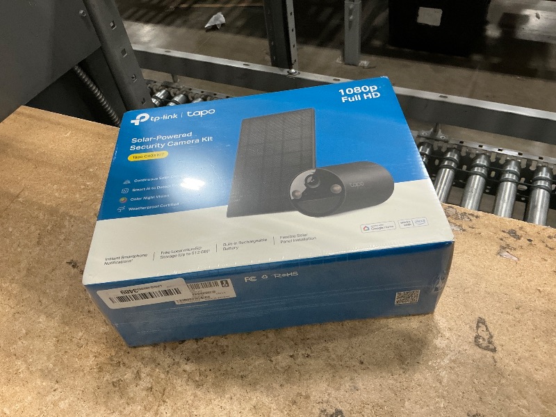 Photo 1 of **FACTORY SEALED 

Tapo SolarCam 1080p Outdoor Wireless Security Camera - Battery Power with Solar, Person Detection, Subscription-Free Local Storage or Optional Cloud, Works with Alexa & Google Assistant, C403 KIT