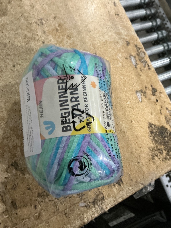 Photo 1 of 120g Ice Color Yarn for Crocheting and Knitting; Rainbow Yarn for Beginners with Easy-to-See Stitches;Worsted-Weight Medium #4;Yarn for Beginners Crochet Kit Making