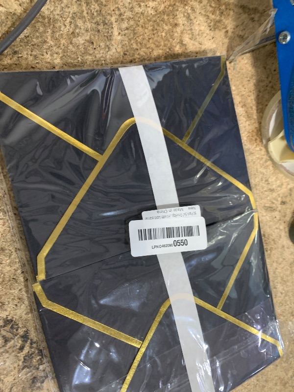 Photo 1 of (50 Pack 5x7 Inch) Black Envelopes for Invitations with Gold Border, Self Adhesive A7 Envelopes with V-Flap, Great for Graduation, Invitation, Baby Shower, Wedding and RSVP Cards