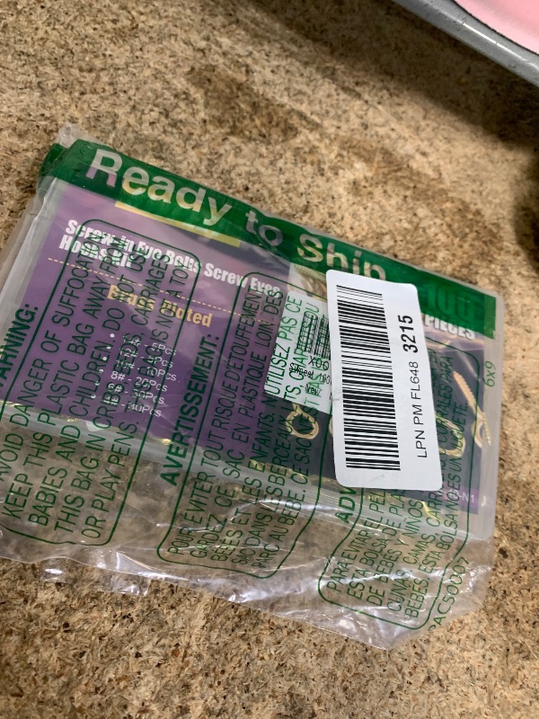 Photo 1 of 120Pcs 6 Sizes Metal Screw-in Eye Bolts and Hooks Kit, Gold Self-Tapping Screws for Home/Workplace/Office