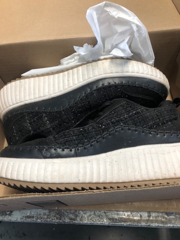 View 2 of (VERY USED) Pairs Women Chunky Platform Fashion Sneaker, Size 9,Black, SDFN2379W