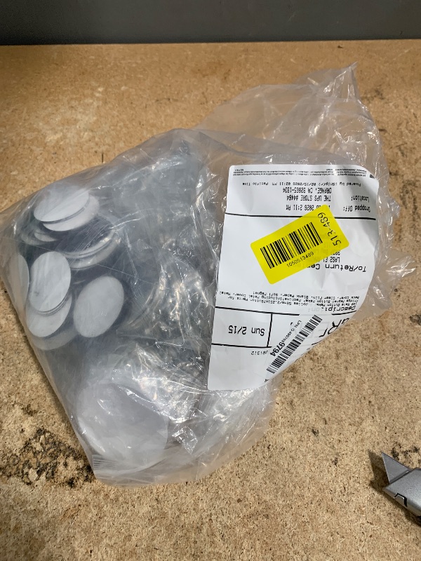 Photo 1 of 100 Sets Button Maker Supplies 58mm/2.25in?Button Parts for Fridge Magnet Button Maker Machine?Including Metal Cover, Metal Back Cover, Clear Film, Blank Paper, Soft Magnet
