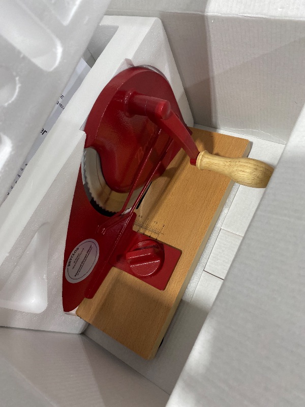 Photo 1 of ?Upgraded?Manual Bread Slicer for Homemade Sourdough Bread,Metal Guide & Adjustable Thickness, Hand Crank Bread Slicer with Scale Line and Suction Cup, Sharp Blade, Suitable for Sourdough Bread, Etc