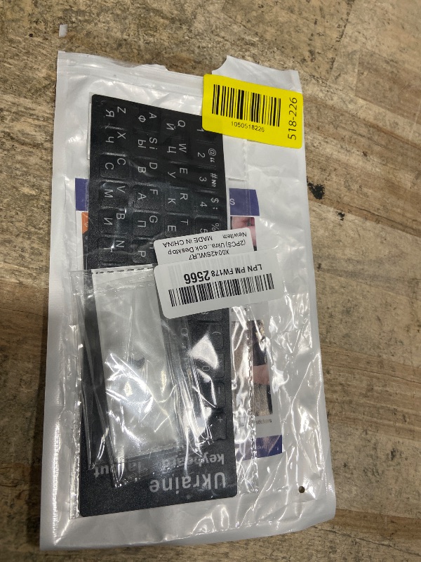 Photo 1 of (2PCS) Ukrainian Keyboard Stickers, Ukraine Keyboard Letters Replacement Sticker with White Letter/Black Background, Cyrillic Russian Belarus Keyboard Stickers for Computer Laptop Notebook Desktop