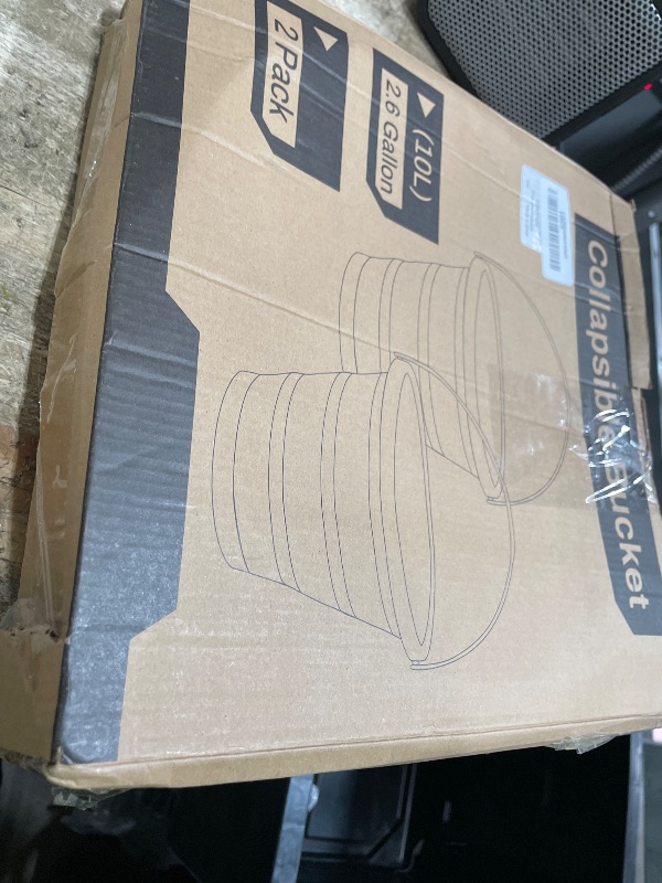 Photo 1 of 2-Pack Collapsible Buckets - 2.6 Gallon (10L) Large Capacity, Essential for RV, Garden Cleaning, Car Washing, Camping, Fishing, Multi-Purpose Durable Portable Buckets, Easy Storage, Use Anywhere