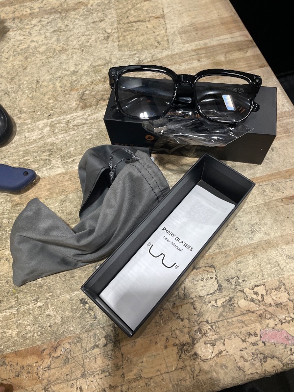 Photo 1 of **FOR PARTS ONLY/ NON-FUNCTIONAL** Smart Glasses with Camera and Bluetooth, 800W HD Anti-Shake Camera Glasses, 1080P Video Recording, Audio, Translation, GPT Assistant, 290 mAh, AI Glasses for Men Women with Meetings & Vlogging