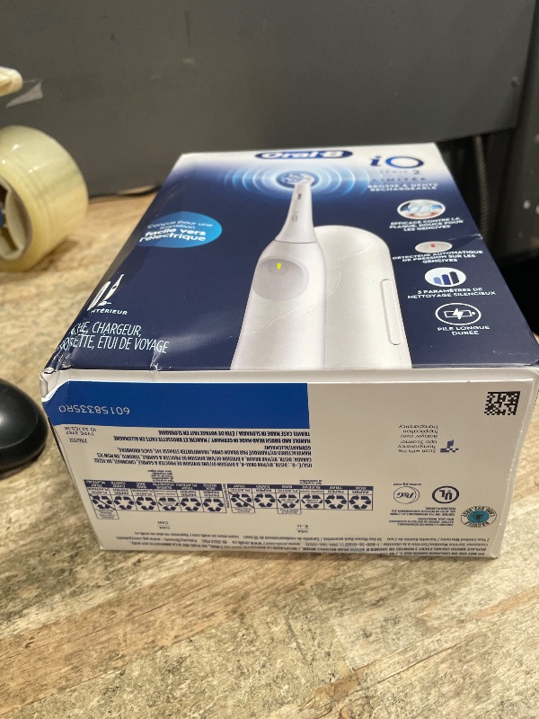 Photo 1 of *UNOPENED* Oral-B iO Simple Clean Rechargeable Electric Powered Toothbrush, Pure White with 1 Gentle Care Brush Head and 1 White Travel Case - Automatic Pressure Sensor to Protect Gums - 3 Modes -2 Min Timer