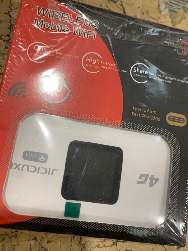 Photo 1 of (factory sealed) 4G LTE Mobile Hotspot Router, Portable WiFi Hotspot for Travel, WiFi 6 Router 3000mAh/300Mbps High Speed Hotspot Device Support 12 Users, Camping, Motorhomes, Office-ice White
