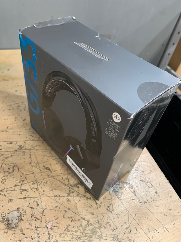 Photo 1 of **MISSING MICROPHONE PIECE** Logitech G733 Lightspeed Wireless Gaming Headset, Suspension Headband, Lightsync RGB, Blue VO!CE Mic, PRO-G Audio – Black, Gaming Headset Wireless, PC, PS5, PS4, Switch Compatible