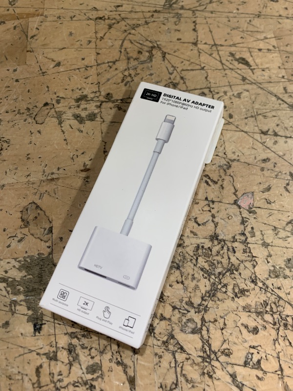 View 2 of [Apple MFi Certified] Lightning to HDMI Adapter for iPhone to TV, iPhone HDMI Adapter 1080P Digital AV Sync Screen Connector Cable Compatible for Phone 14/13/12/11/XS/XR/X/8/7 No Power Needed