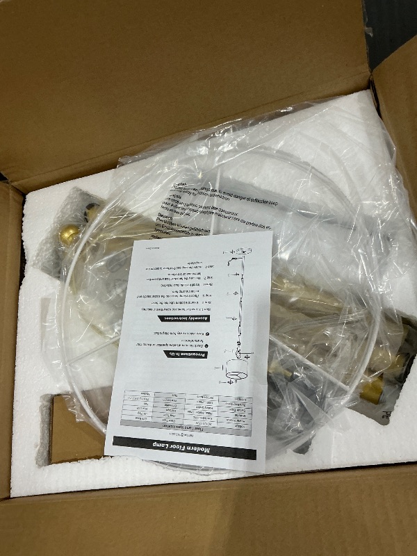 Photo 1 of ?Upgraded?Dimmable Gold Floor Lamps for Living Room, 11W LED Bulb Included, Modern Standing Lamp with Marble Base, Tall Pole Light with White Linen Shade for Bedroom Reading Office Corner Nursery