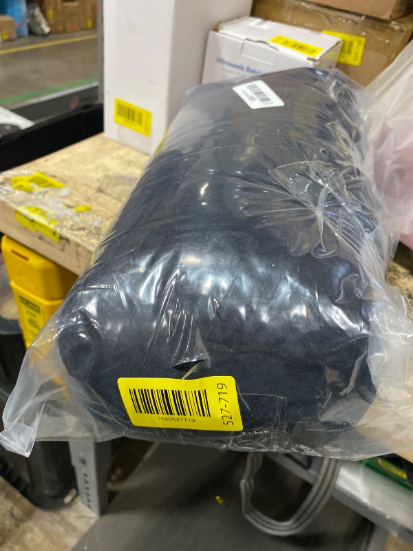 Photo 1 of 1 MIDDLE ONE Round Cylinder Bolster Pillow with Removable Velvet Cover, Tube Roll Cervical Pillow for Head, Neck, Back and Legs Support, 13" x 6", Black