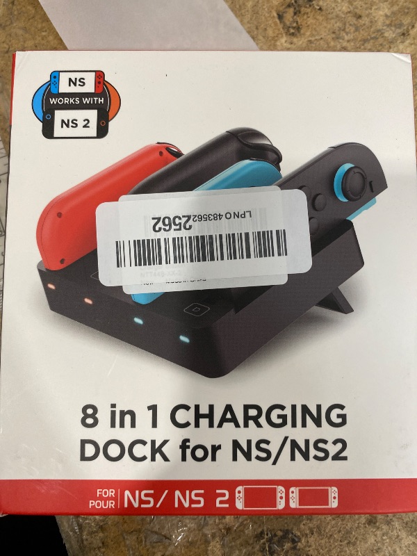 Photo 1 of [Switch 2/1 Both] Controller Charger Dock, FYOUNG Charging Dock for Nintendo Switch 2 2025, 8 in 1 Portable Dual-Direction Magnetic Fast Charger Staion for JoyCon 2 Accessories with USB Type-C Cord