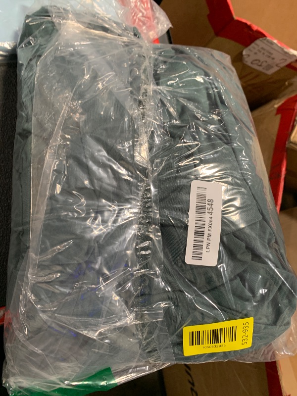 Photo 1 of 1 Pack Green Table Clothes for 6 Foot Rectangle Tables, Wrinkle Resistant Stretch Spandex Table Covers Fitted Tablecloth with Skirt for Easter Event Banquet Wedding Birthday Party