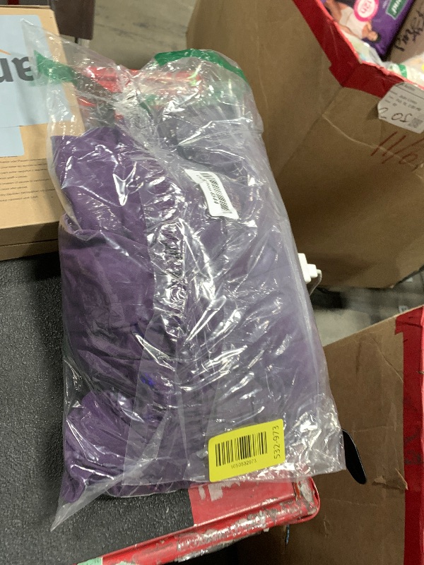 Photo 1 of 1 Pack Purple Table Clothes for 4 Foot Rectangle Tables, One-Piece Wrinkle Resistant Stretch Spandex Table Covers with Skirt for Event Banquet Wedding Birthday Party