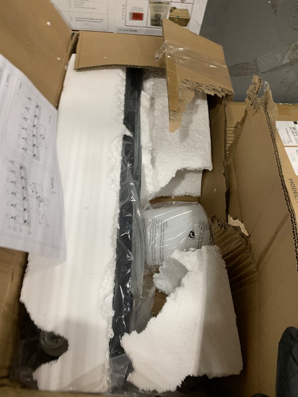 Photo 1 of ***MISSING PARTS***
BrkNit 4 Light Modern Bathroom Light Fixtures Over Mirror, Black Vanity Lights for Bathroom Wall Sconces with Milky White Glass Shades, E26 Socket (Bulbs Not Included)