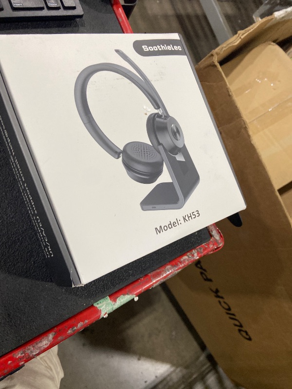 Photo 1 of (Upgraded Version) Wireless Headset, Bluetooth Headset with Noise Cancelling Microphone, Best Headphones with Mic Mute & USB Dongle for PC/Computer/Laptop/Cell Phones/Remote Work/Call Center