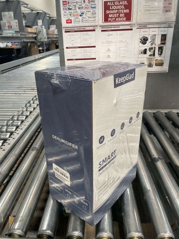 Photo 1 of *FACTORY SEALED* KeepGlad Dehumidifier, 98OZ Dehumidifiers for Home(1000sq.ft), Humidity Display Dehumidifier for Basement Bathroom Bedroom, Auto Shut Off, Washable Filter, Drain Hose, Timer, 7 Ambient Lights, Gray