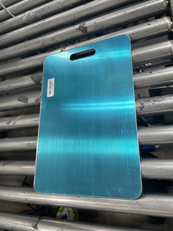 Photo 1 of *ONLY 1* Katuchef Titanium Cutting Board - Upgraded 100% Pure Titanium Cutting Boards for Kitchen Non Toxic, Double-Grade Hygiene Durable Non Moldy Dishwasher Safe Meat Fruit Metal Board (1PC 12 * 18 Inch)