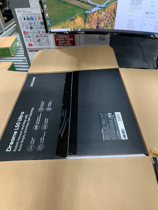 Photo 1 of (PREVIOUSLY USED) L50 Ultra Robot Vacuum and Mop Black with Auto-Empty and Mop Self-Cleaning, Precise Obstacle Avoidance, 19,500Pa Suction, HyperStream Detangling DuoBrush