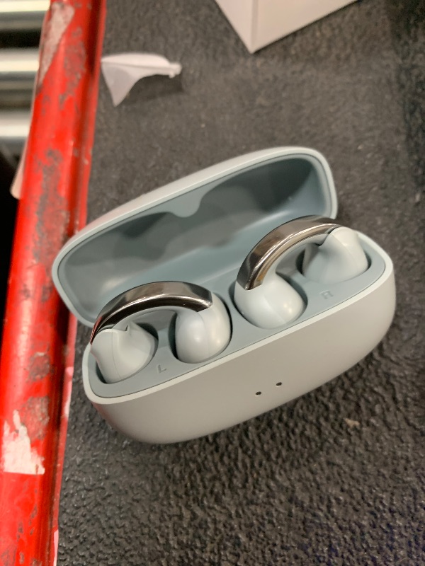 Photo 1 of (DAMGED 1 FUNCTIONAL BUD) JVC Nearphones Open Ear True Wireless Headphones - Open Ear Earbuds - Bluetooth 5.3-24H Playback - IPX4 Water Resistant - Built-in Mic - Awareness & Comfort - Ear Clip Earbuds - HANP1T