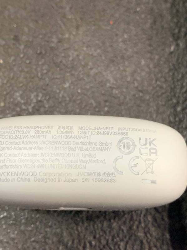 Photo 1 of (DAMGED 1 FUNCTIONAL BUD) JVC Nearphones Open Ear True Wireless Headphones - Open Ear Earbuds - Bluetooth 5.3-24H Playback - IPX4 Water Resistant - Built-in Mic - Awareness & Comfort - Ear Clip Earbuds - HANP1T